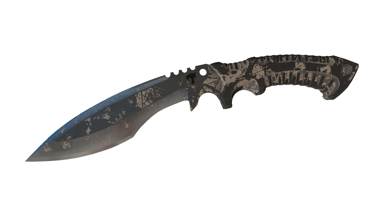 ★ Kukri Knife | Scorched (Battle-Scarred) — Dust II light, front