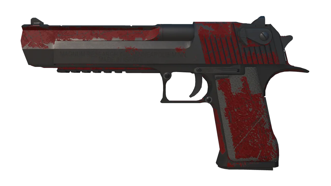 Desert Eagle | Crimson Web (Battle-Scarred) — Dust II light, front