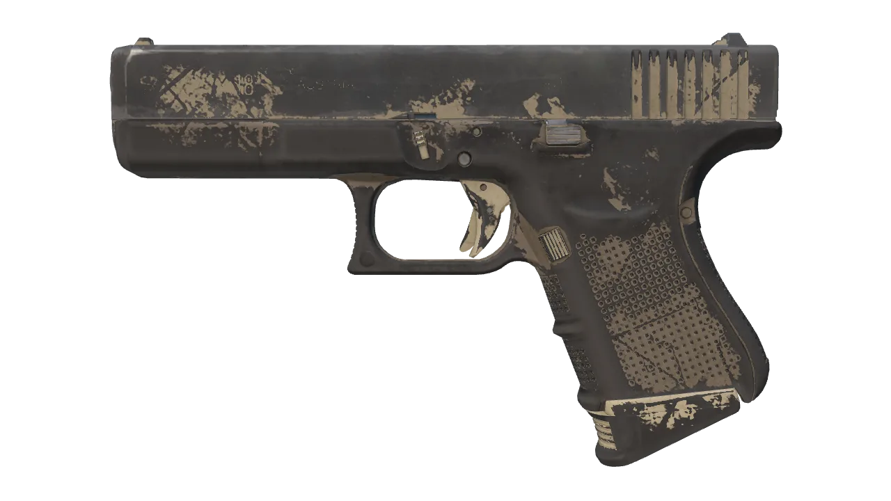 Souvenir Glock-18 | Sand Dune (Battle-Scarred) — Dust II light, front