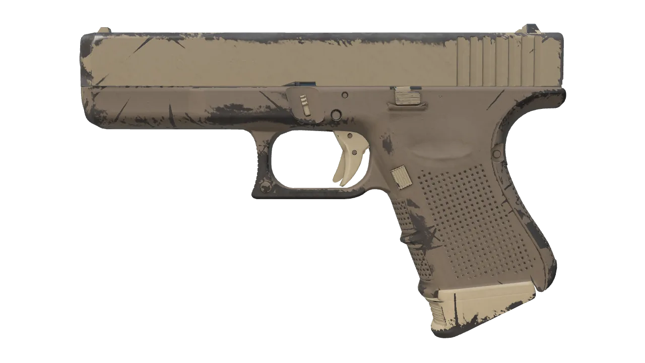 Glock-18 | Sand Dune (Field-Tested) — Dust II light, front