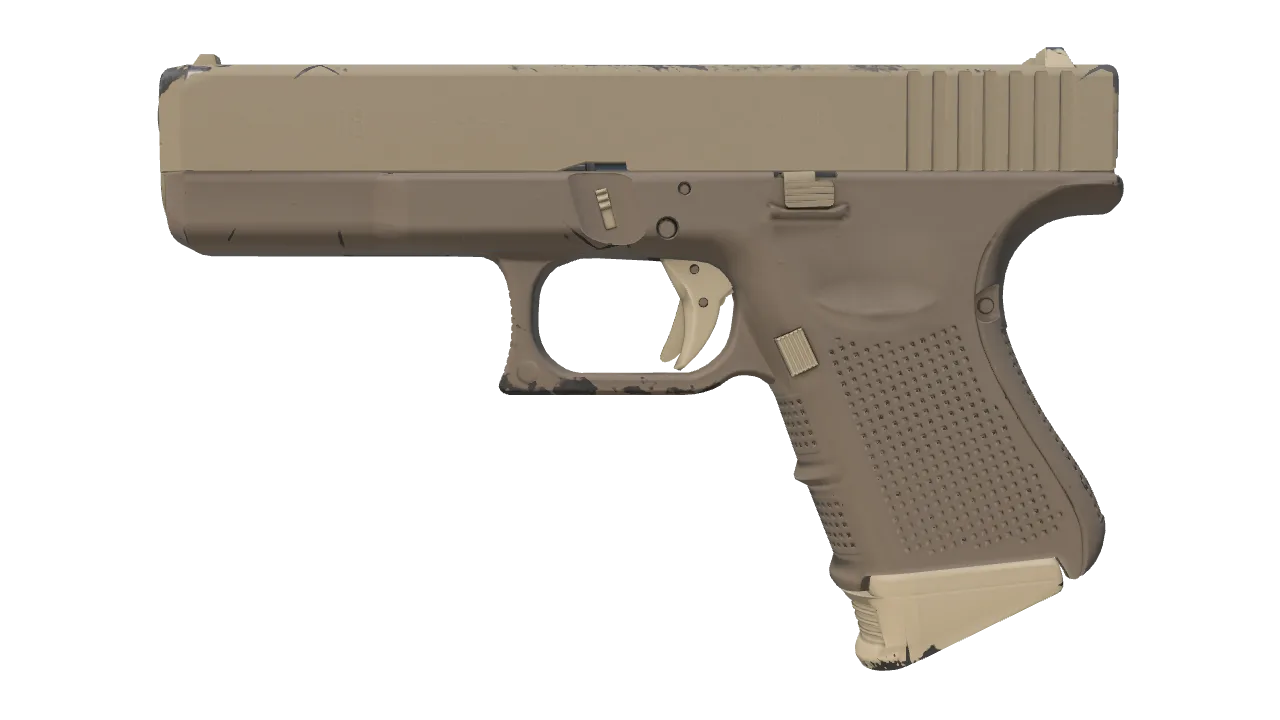 Souvenir Glock-18 | Sand Dune (Minimal Wear) — Dust II light, front