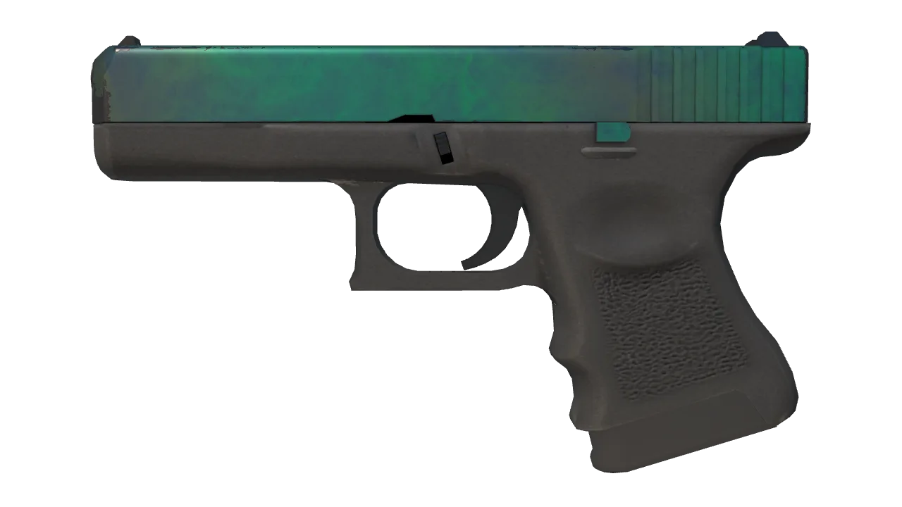 Souvenir Glock-18 | Gamma Doppler (Phase 2) (Field-Tested) — Dust II light, front