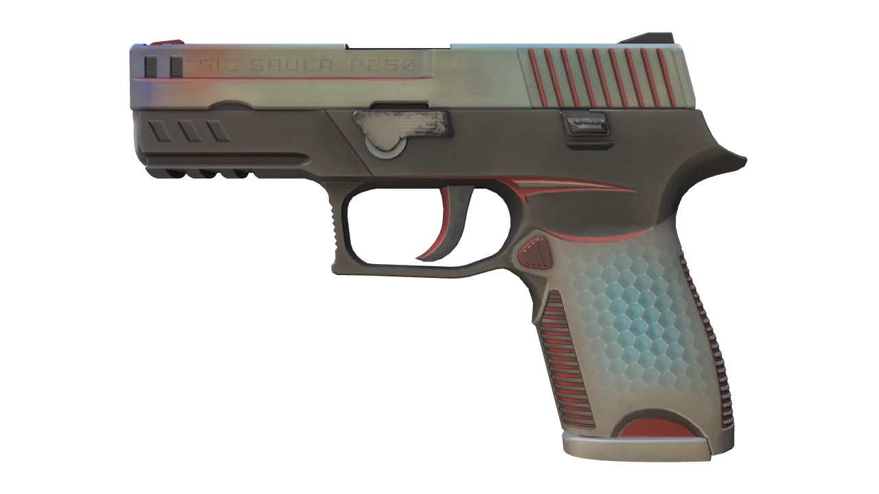 P250 | Cyber Shell (Minimal Wear) — Dust II light, front