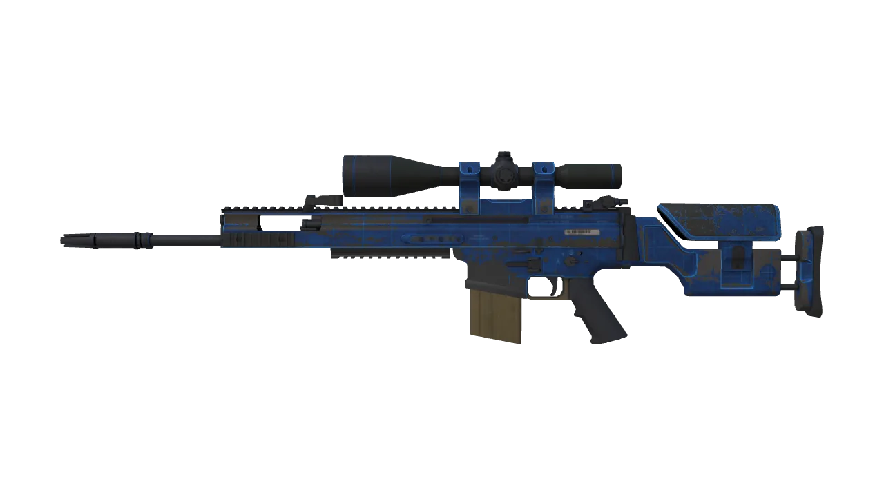 StatTrak™ SCAR-20 | Blueprint (Battle-Scarred) — Dust II light, front