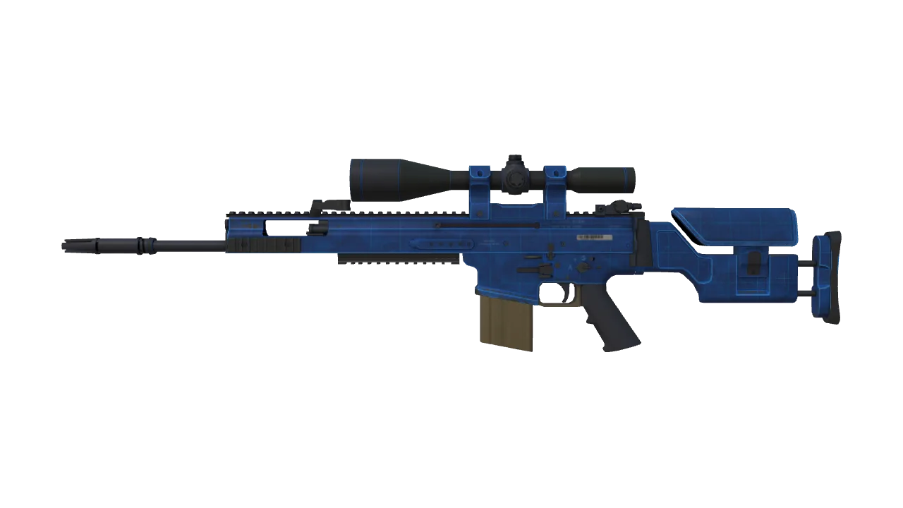 StatTrak™ SCAR-20 | Blueprint (Minimal Wear) — Dust II light, front