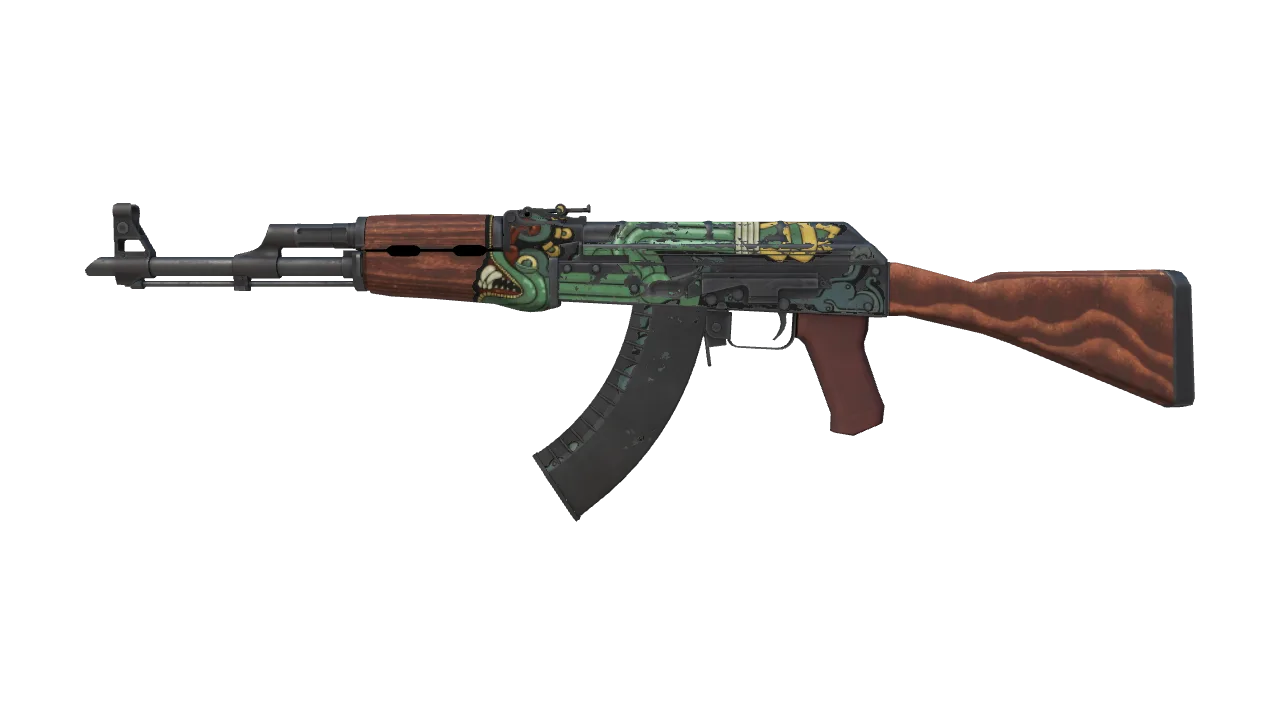 Souvenir AK-47 | Fire Serpent (Battle-Scarred) — Dust II light, front