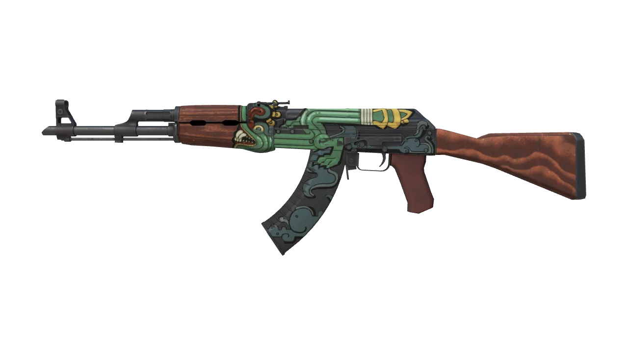 AK-47 | Fire Serpent (Field-Tested) — Dust II light, front