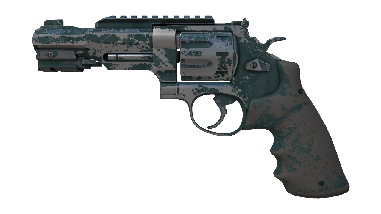 R8 Revolver | Canal Spray (Battle-Scarred) — Dust II light, front