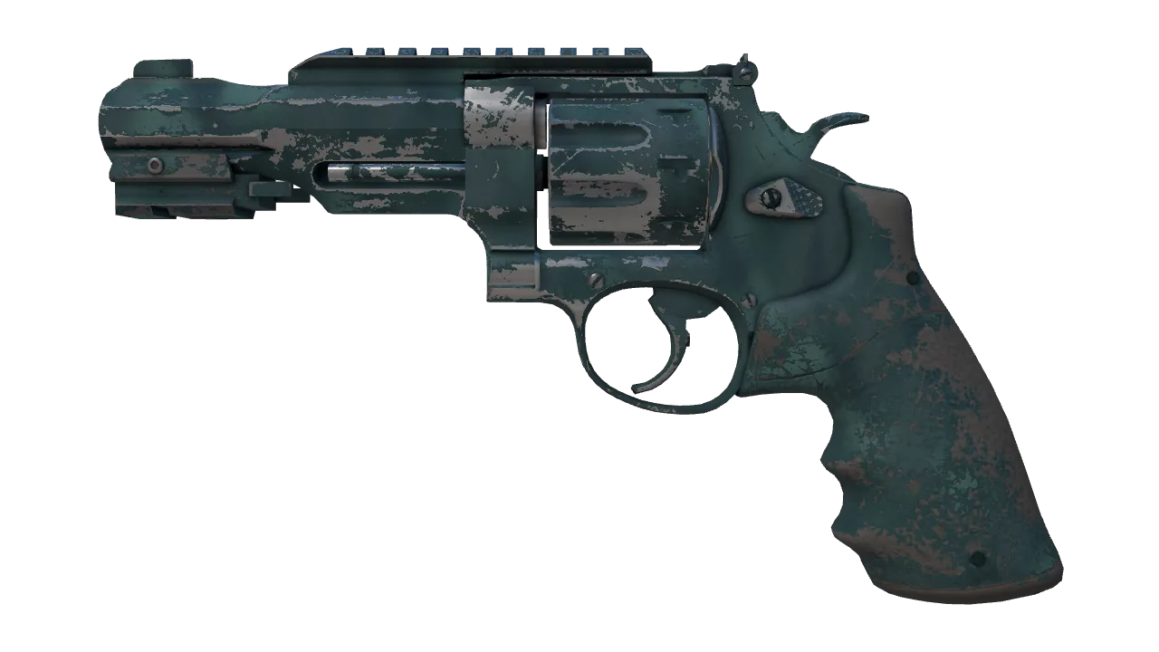 R8 Revolver | Canal Spray (Well-Worn) — Dust II light, front