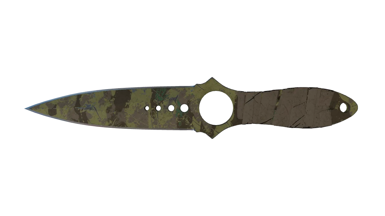 StatTrak™ ★ Skeleton Knife | Boreal Forest (Battle-Scarred) — Dust II light, front