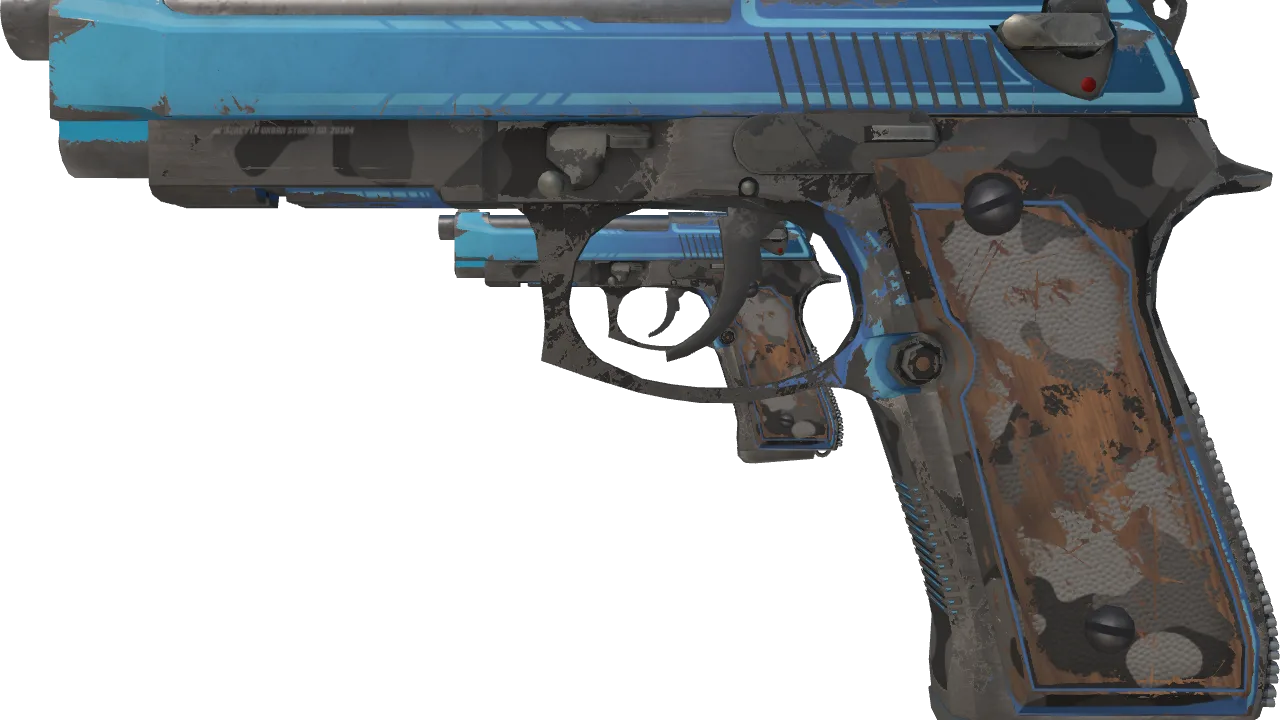 Dual Berettas | Urban Shock (Battle-Scarred) — Dust II light, front