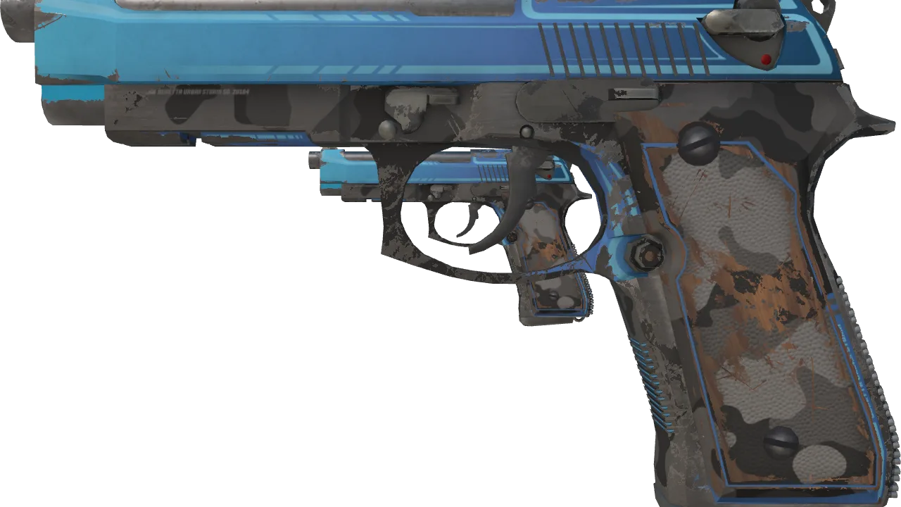 Dual Berettas | Urban Shock (Well-Worn) — Dust II light, front