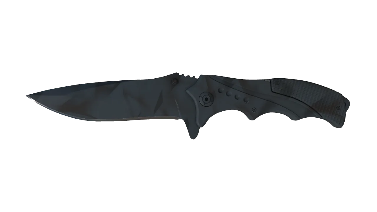 ★ Nomad Knife | Night Stripe (Minimal Wear) — Dust II light, front