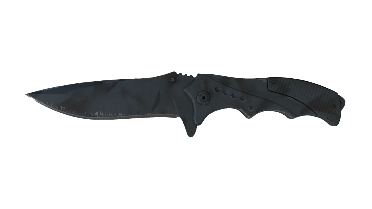 ★ Nomad Knife | Night Stripe (Well-Worn) — Dust II light, front
