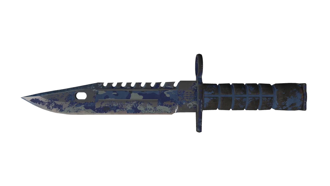 ★ M9 Bayonet | Bright Water (Battle-Scarred) — Dust II light, front