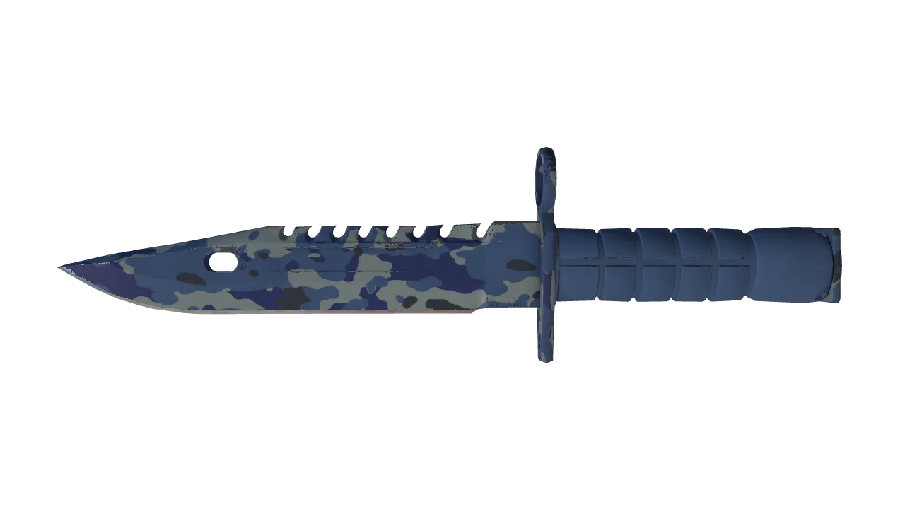 ★ M9 Bayonet | Bright Water (Minimal Wear) — Dust II light, front
