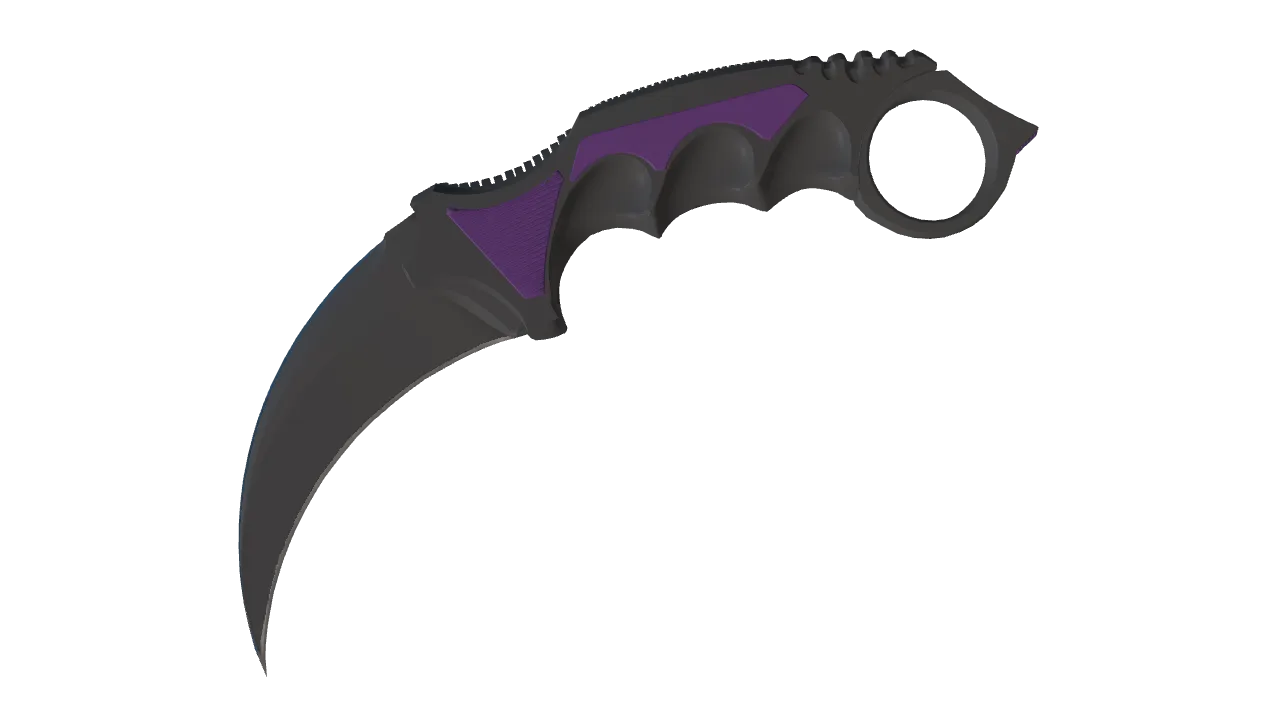 ★ Karambit | Ultraviolet (Factory New) — Dust II light, front