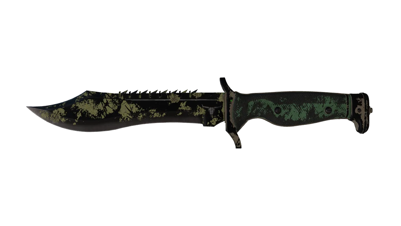★ Bowie Knife | Boreal Forest (Battle-Scarred) — Dust II light, front