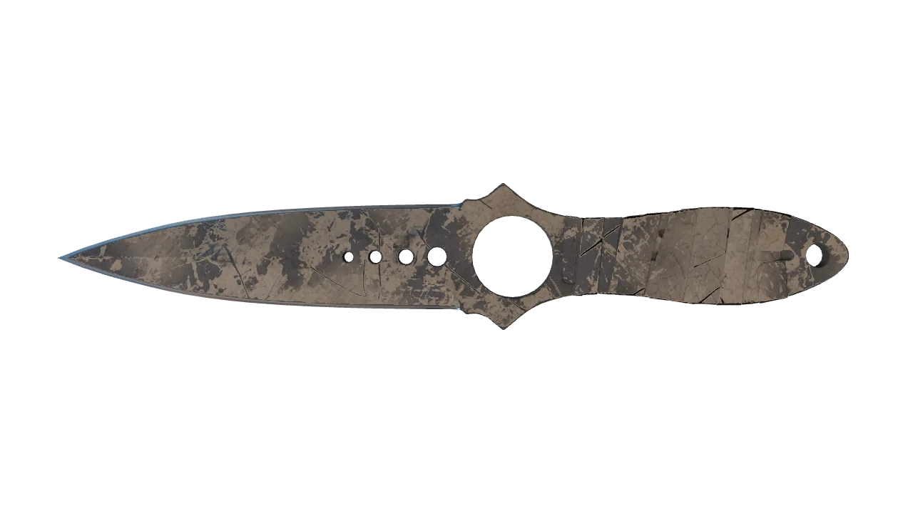 StatTrak™ ★ Skeleton Knife | Scorched (Battle-Scarred) — Dust II light, front
