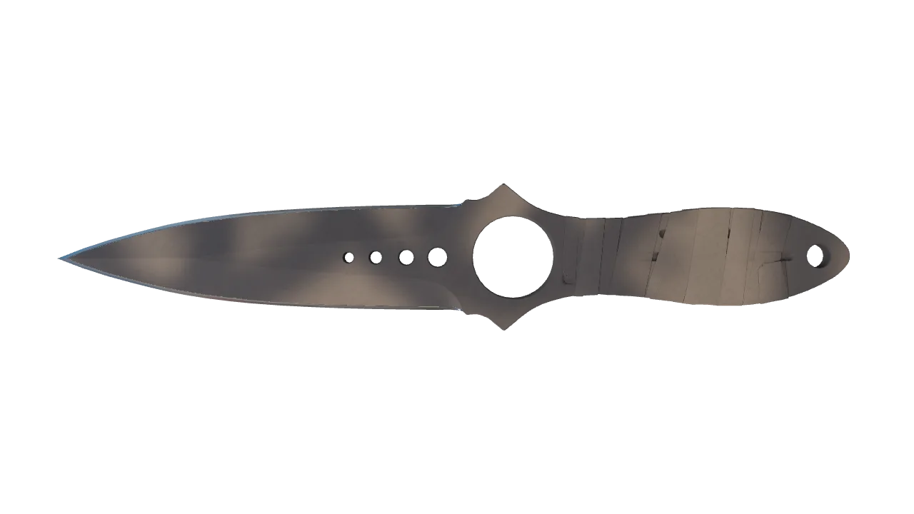 StatTrak™ ★ Skeleton Knife | Scorched (Minimal Wear) — Dust II light, front