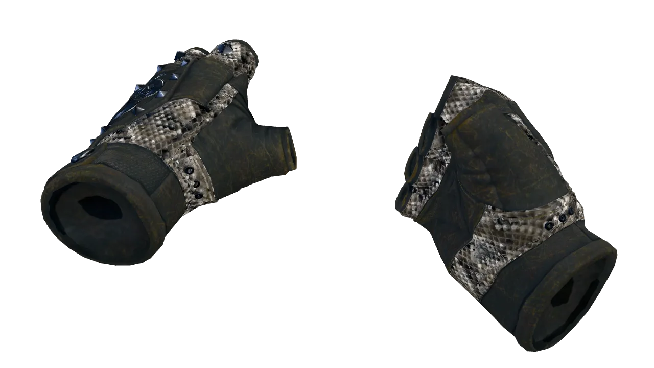 ★ Broken Fang Gloves | Unhinged (Well-Worn) — Dust II light, front