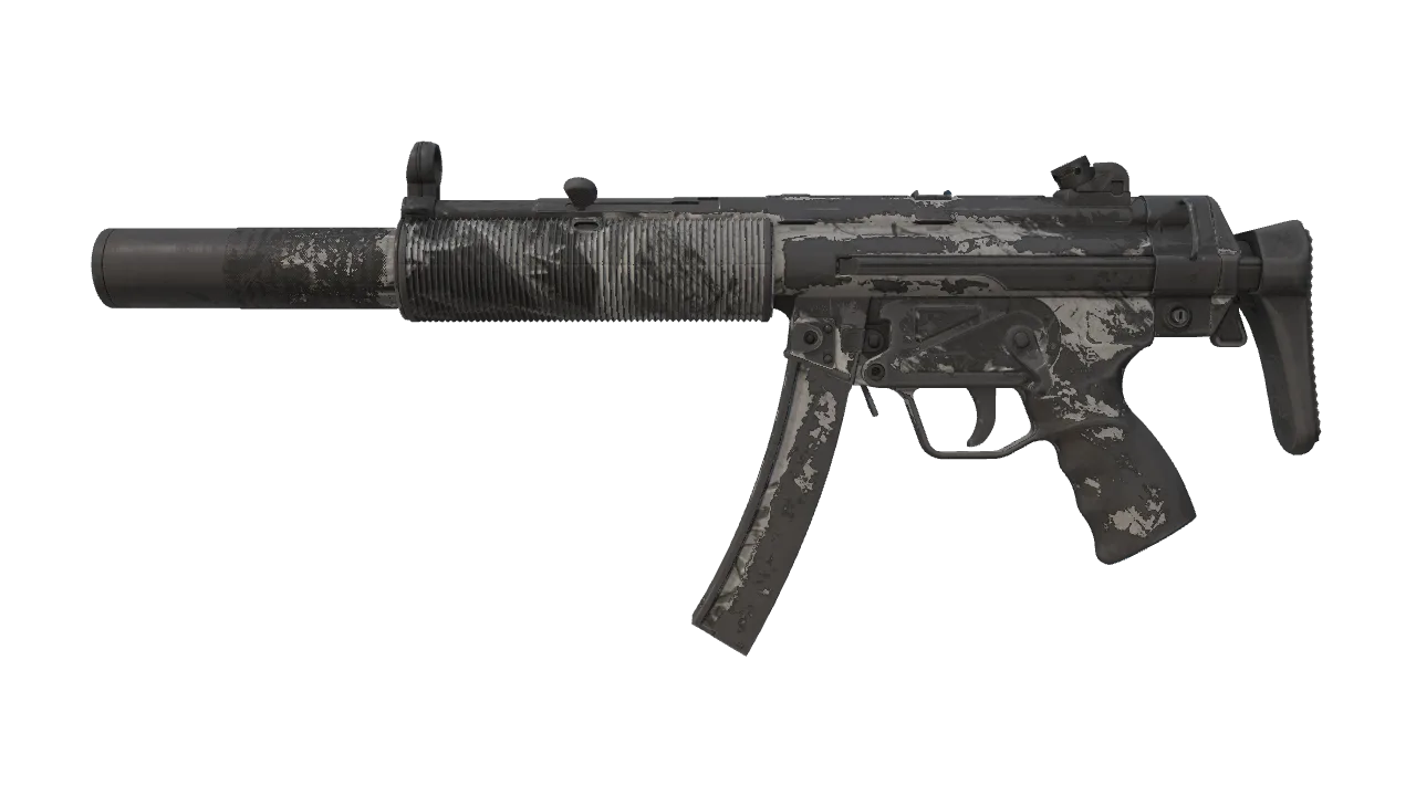 MP5-SD | Snow Splash (Battle-Scarred) — Dust II light, front