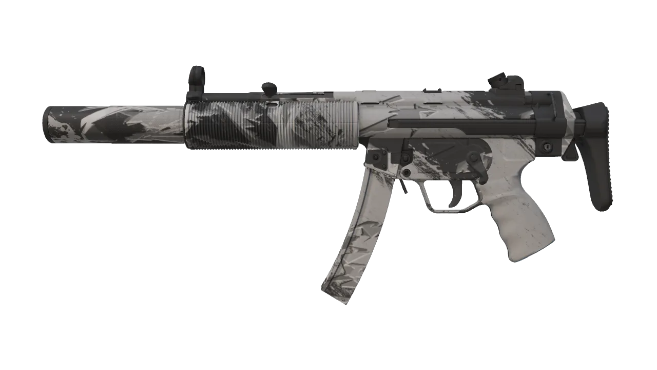 MP5-SD | Snow Splash (Factory New) — Dust II light, front
