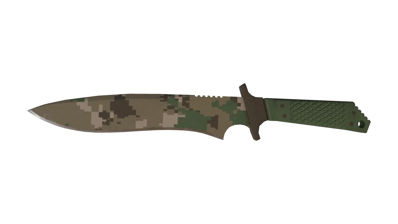 StatTrak™ ★ Classic Knife | Forest DDPAT (Minimal Wear) — Dust II light, front