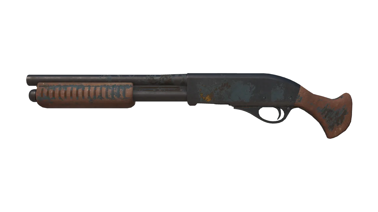 Sawed-Off | Irradiated Alert (Battle-Scarred) — Dust II light, front