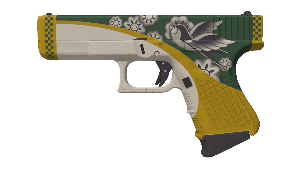 Glock-18 | Glockingbird (Factory New) — Dust II light, front
