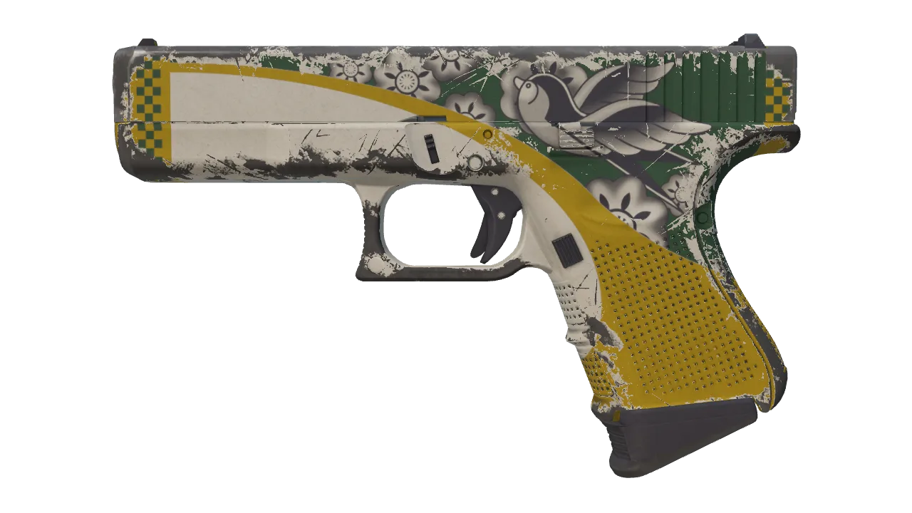 Glock-18 | Glockingbird (Field-Tested) — Dust II light, front