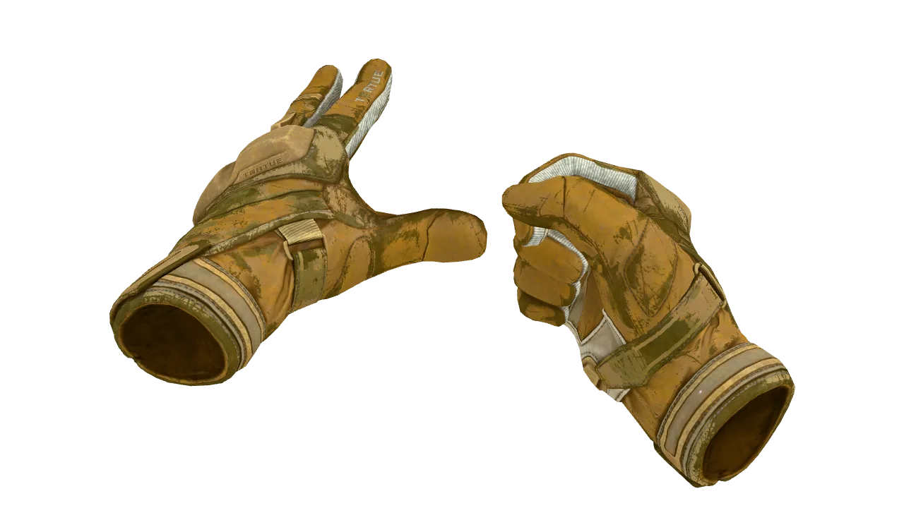 ★ Moto Gloves | Transport (Battle-Scarred) — Dust II light, front