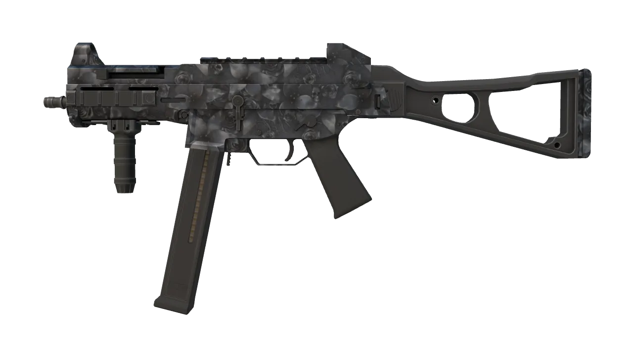 UMP-45 | Metal Flowers (Minimal Wear) — Dust II light, front