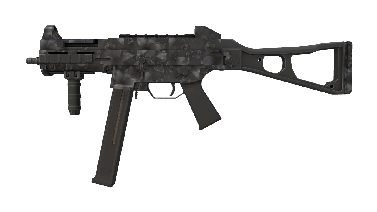 UMP-45 | Metal Flowers (Well-Worn) — Dust II light, front