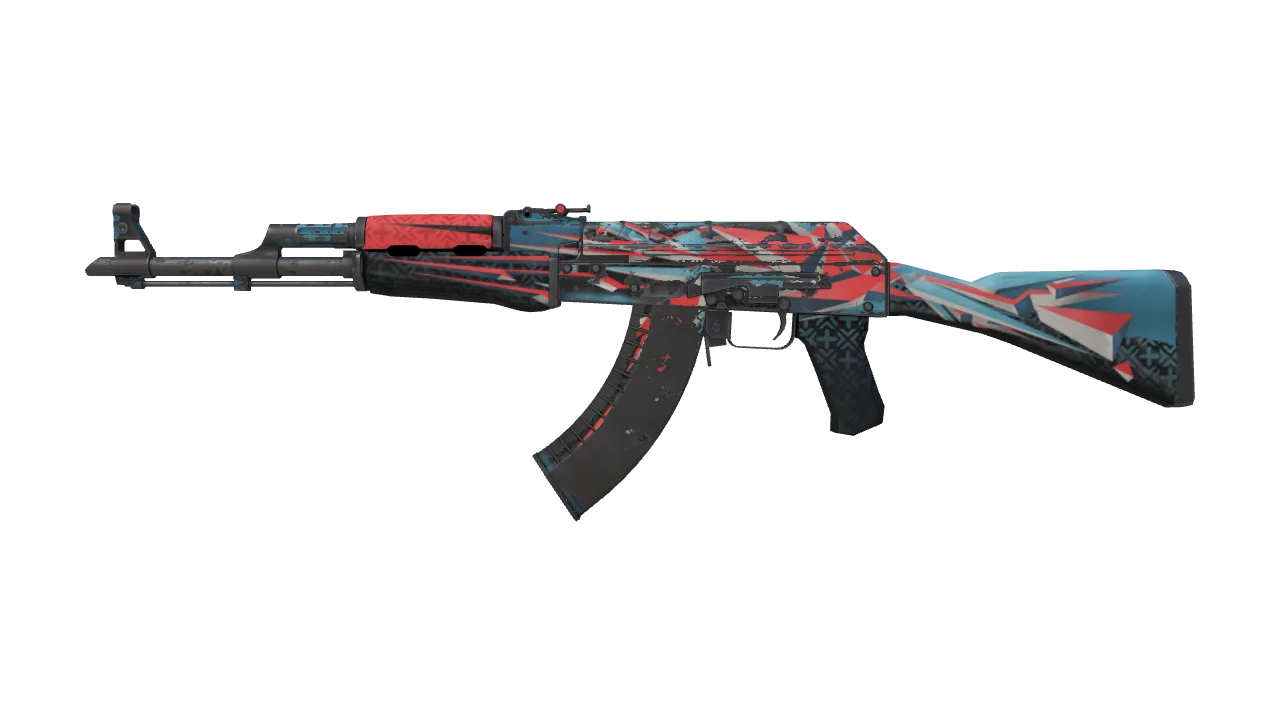 AK-47 | Point Disarray (Battle-Scarred) — Dust II light, front
