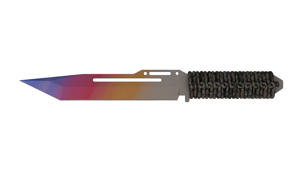 ★ Paracord Knife | Fade (Minimal Wear) — Dust II light, front