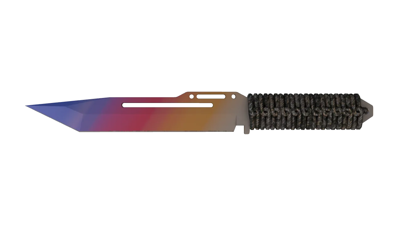 Paracord Knife | Fade seed #690, front