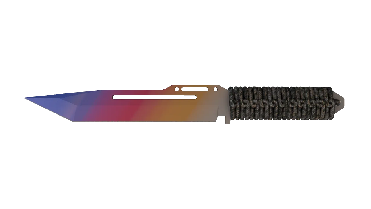 Paracord Knife | Fade seed #968, front