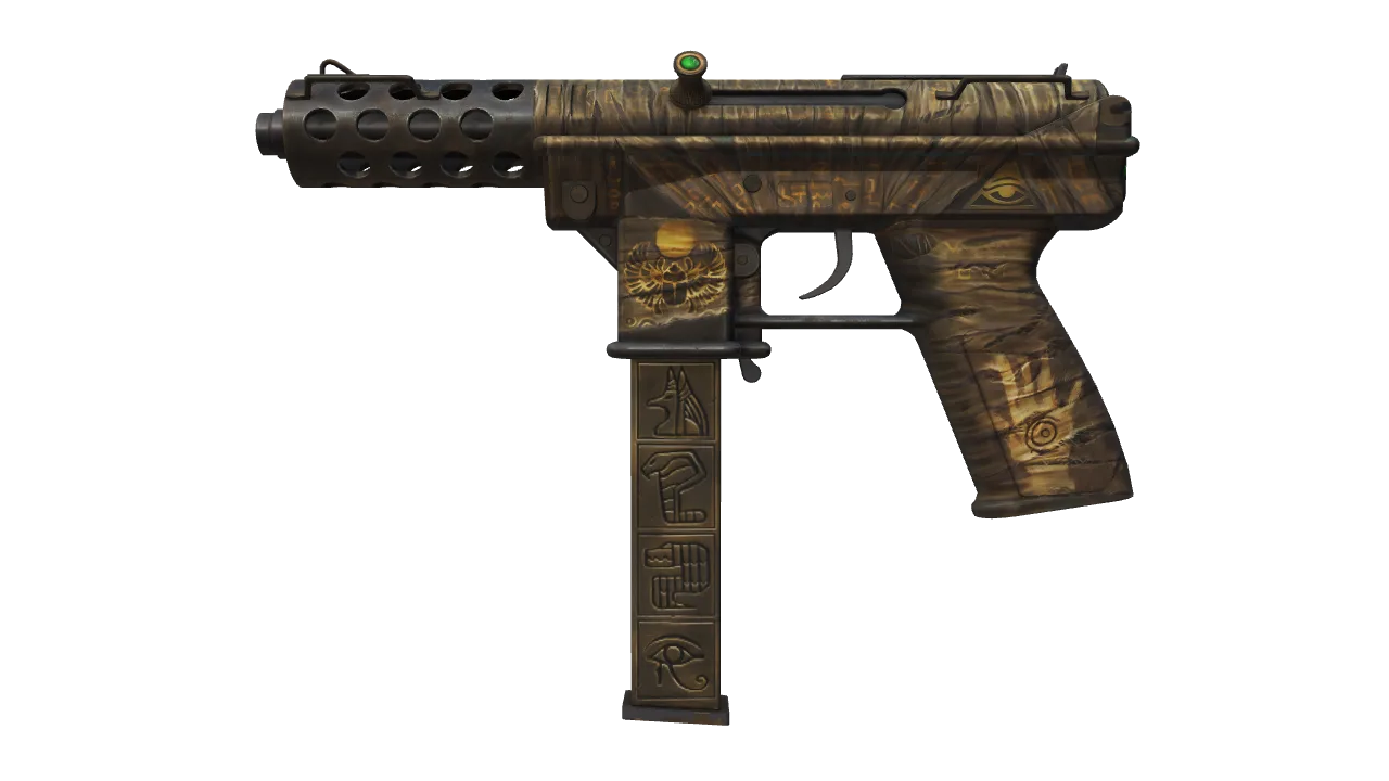 Tec-9 | Mummy's Rot (Minimal Wear) — Dust II light, front