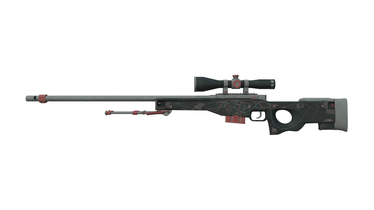 AWP | Capillary (Field-Tested) — Dust II light, front