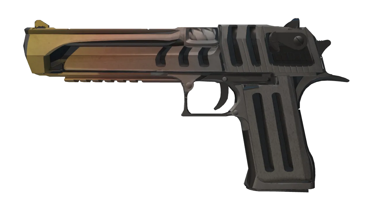 Desert Eagle | Light Rail (Well-Worn) — Dust II light, front