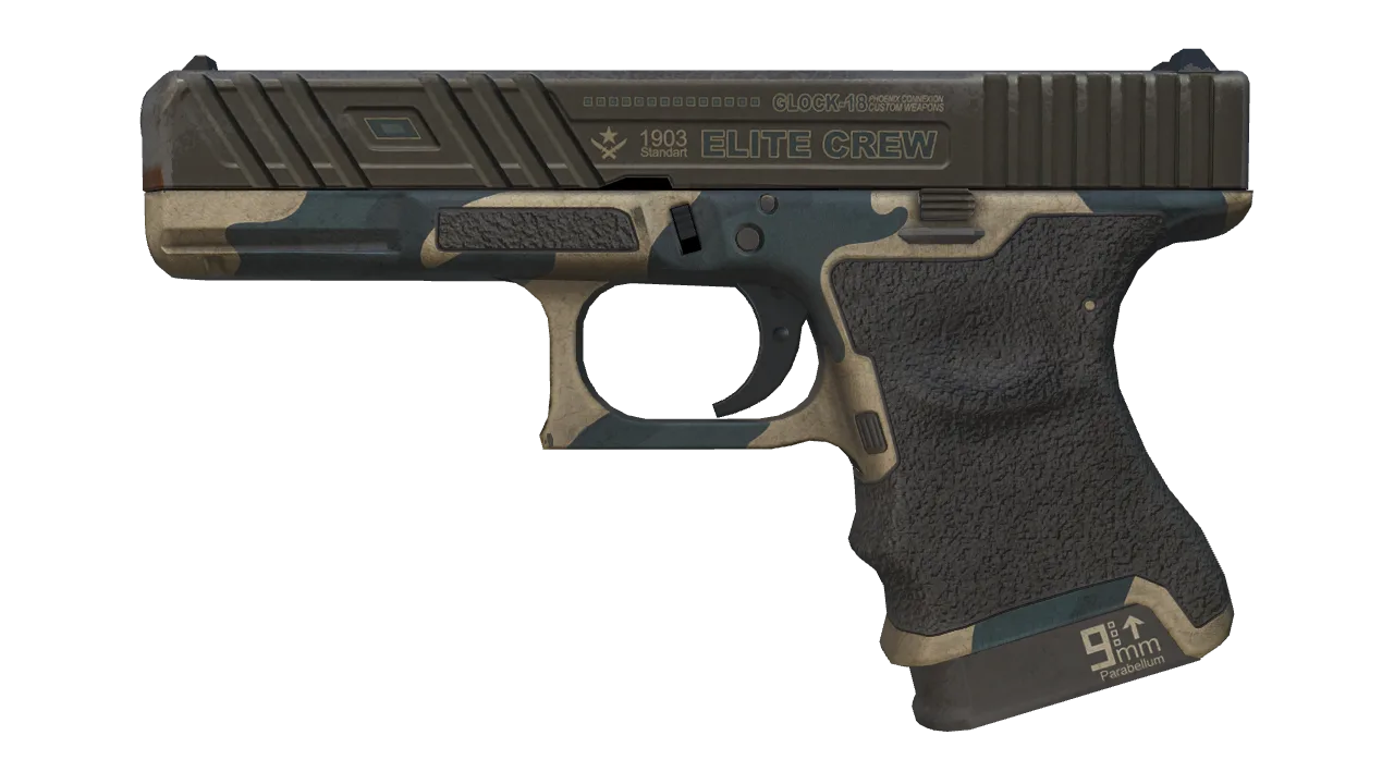Glock-18 | Winterized (Battle-Scarred) — Dust II light, front