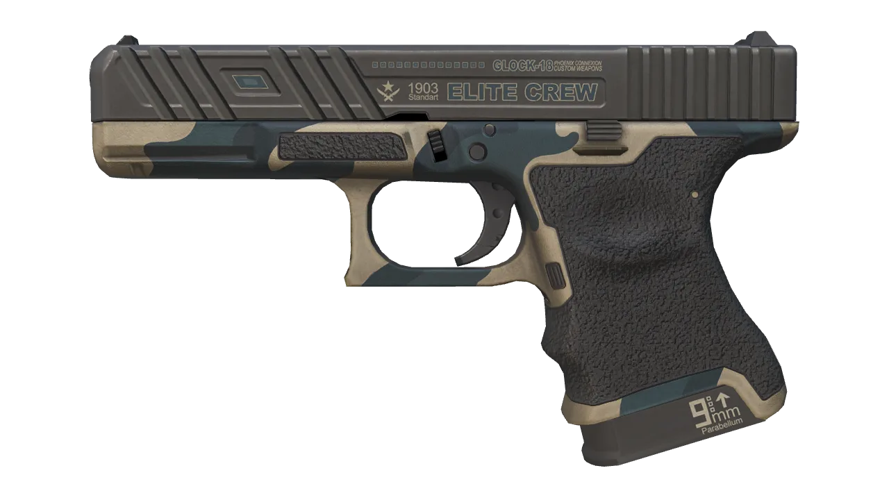 Glock-18 | Winterized (Minimal Wear) — Dust II light, front