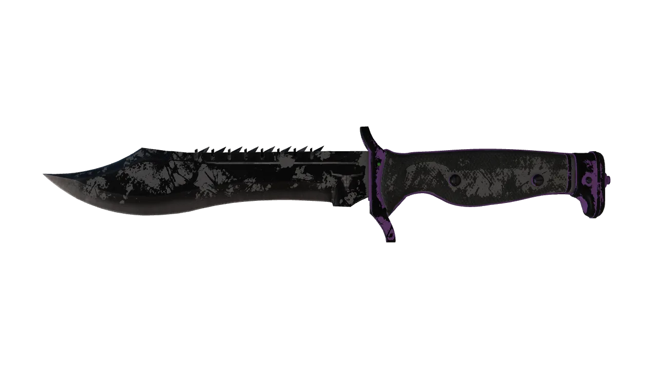 ★ Bowie Knife | Ultraviolet (Battle-Scarred) — Dust II light, front