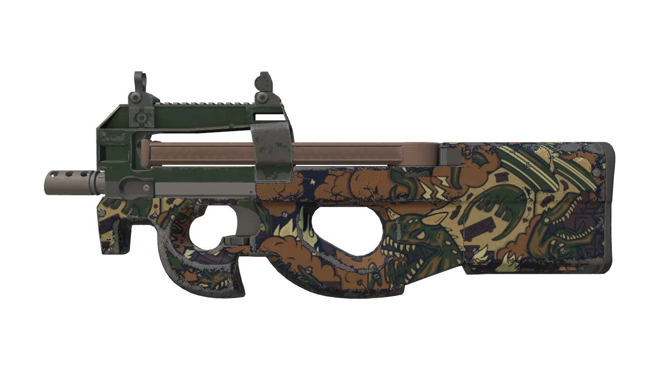P90 | Cocoa Rampage (Field-Tested) — Dust II light, front