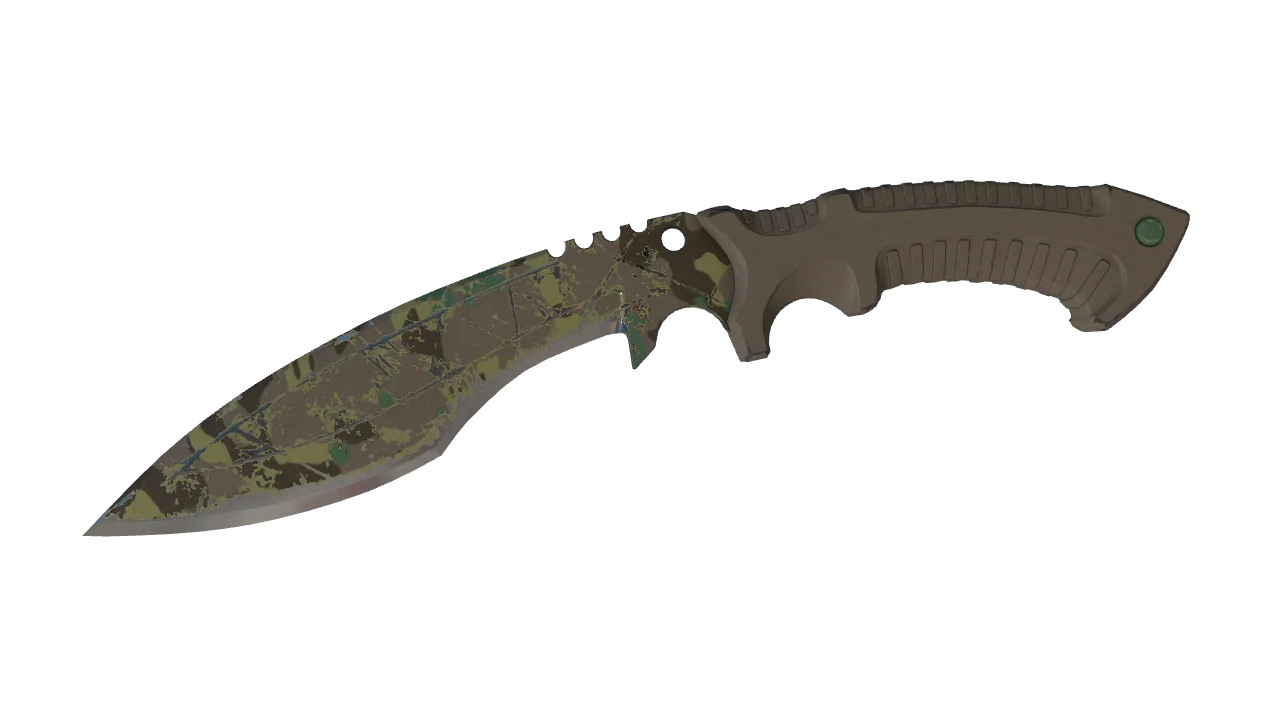 ★ Kukri Knife | Boreal Forest (Field-Tested) — Dust II light, front