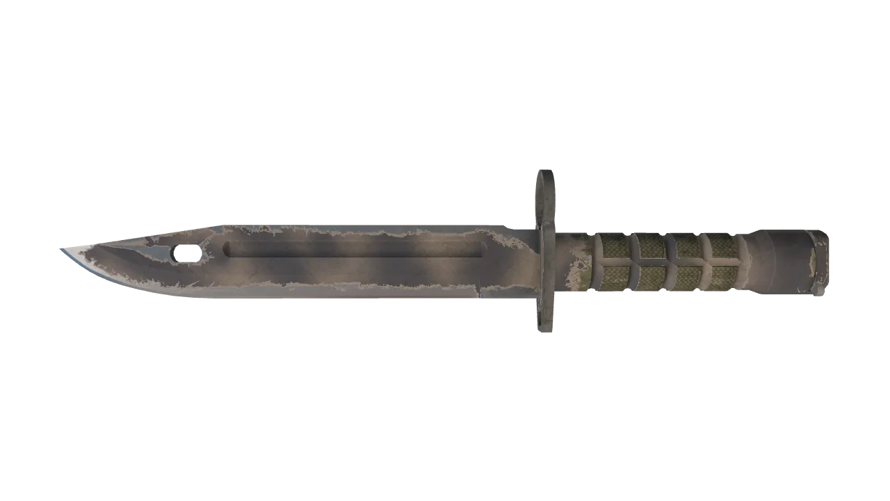 ★ Bayonet | Scorched (Well-Worn) — Dust II light, front