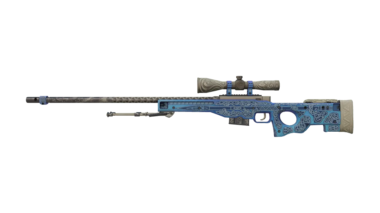 Souvenir AWP | Gungnir (Field-Tested) — Dust II light, front