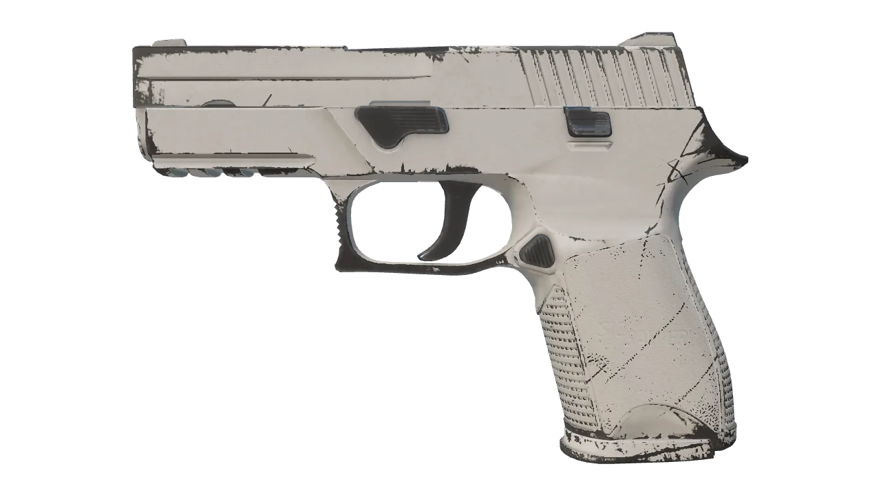 Souvenir P250 | Whiteout (Field-Tested) — Dust II light, front