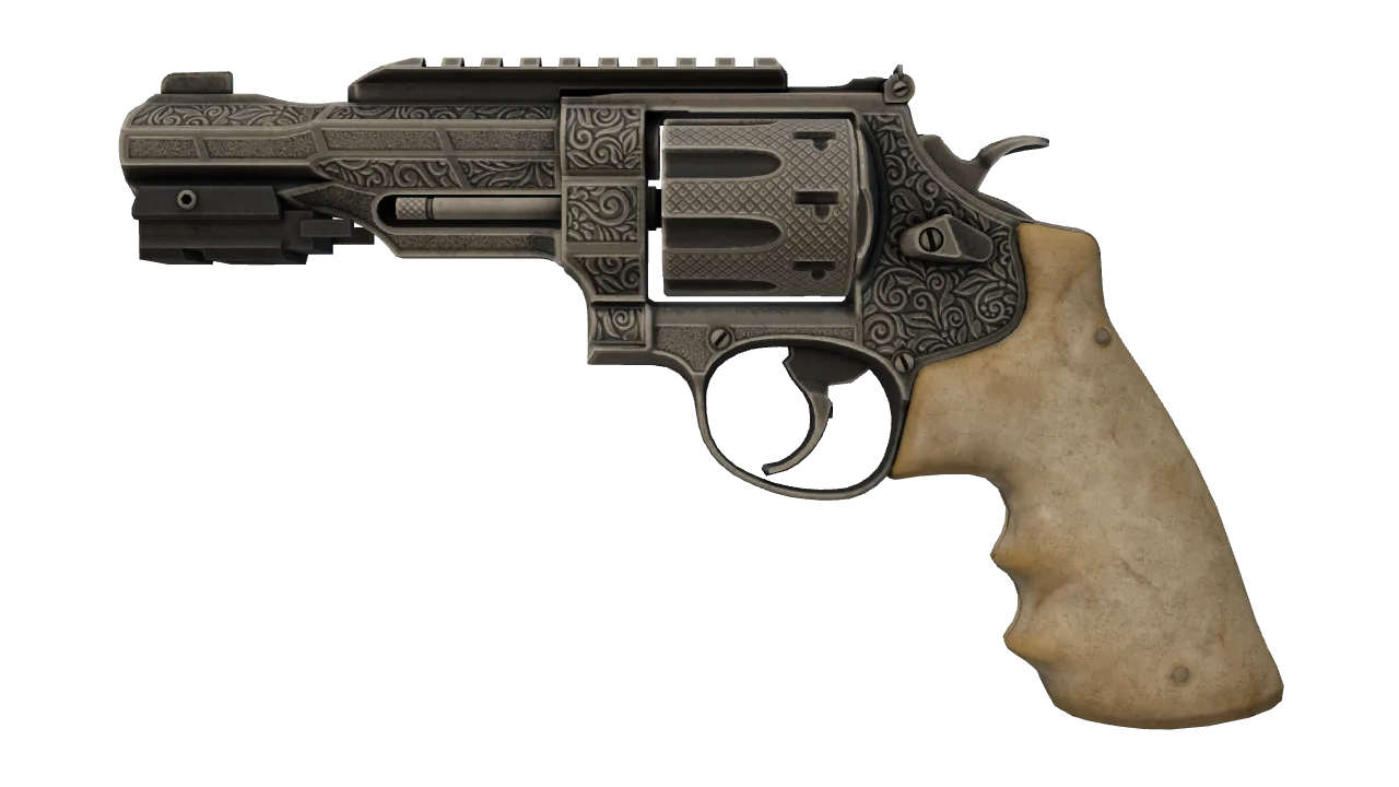 R8 Revolver | Memento (Battle-Scarred) — Dust II light, front